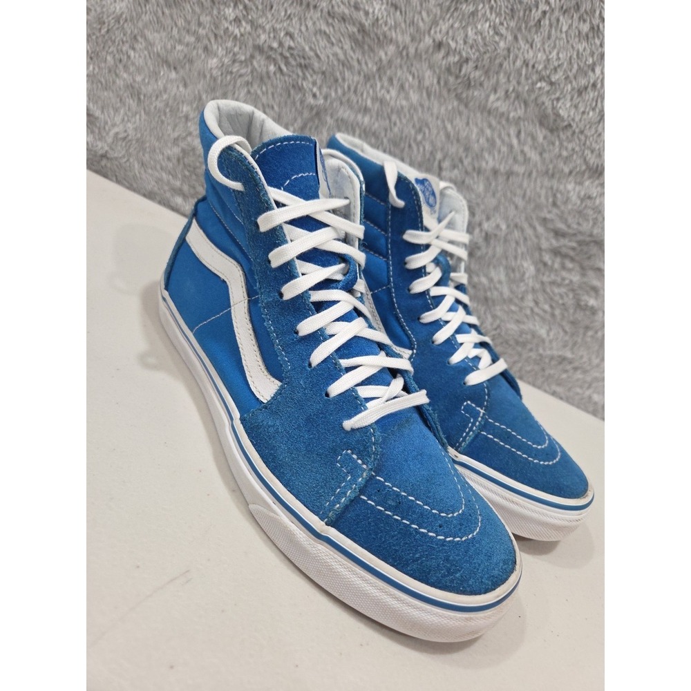 Vans Unisex Sz M 7.5 W 9 Sk8-Hi Tapered Theory Suede/Canvas inMediterranean Blue